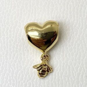 PANDORA Shine  gold Heart And Bee Dangle Charm